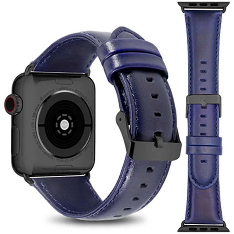 Ремешок из натуральной кожи для Apple watch band 42 мм 38 мм iwatch series 4 3 2 1 44 мм 40 мм ремешок для часов браслет ремень аксессуары