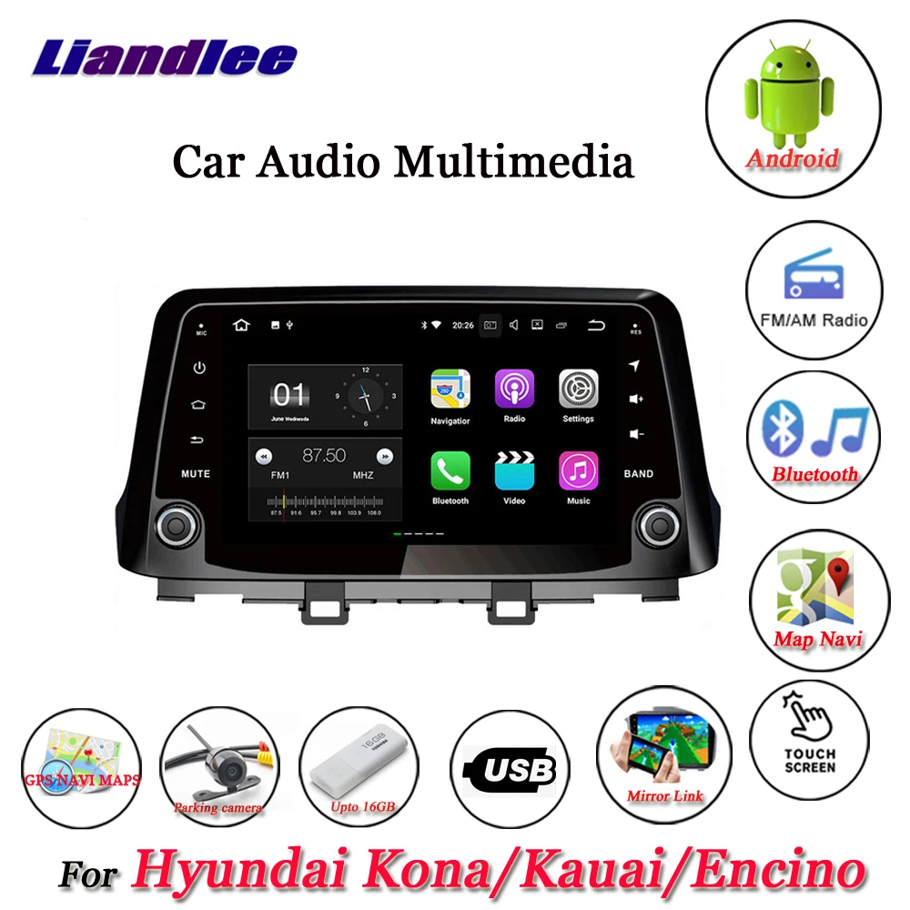 Liandlee автомобильная система Android для hyundai Kona/Kauai/Encino~ стерео радио видео BT GPS карта навигатор навигация Мультимедиа