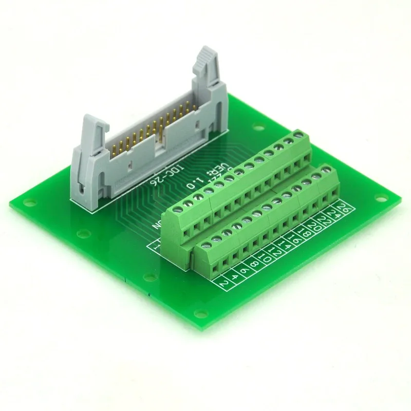 

IDC26 2x13 Pins 0.1" Male Header Breakout Board, Terminal Block, Connector.