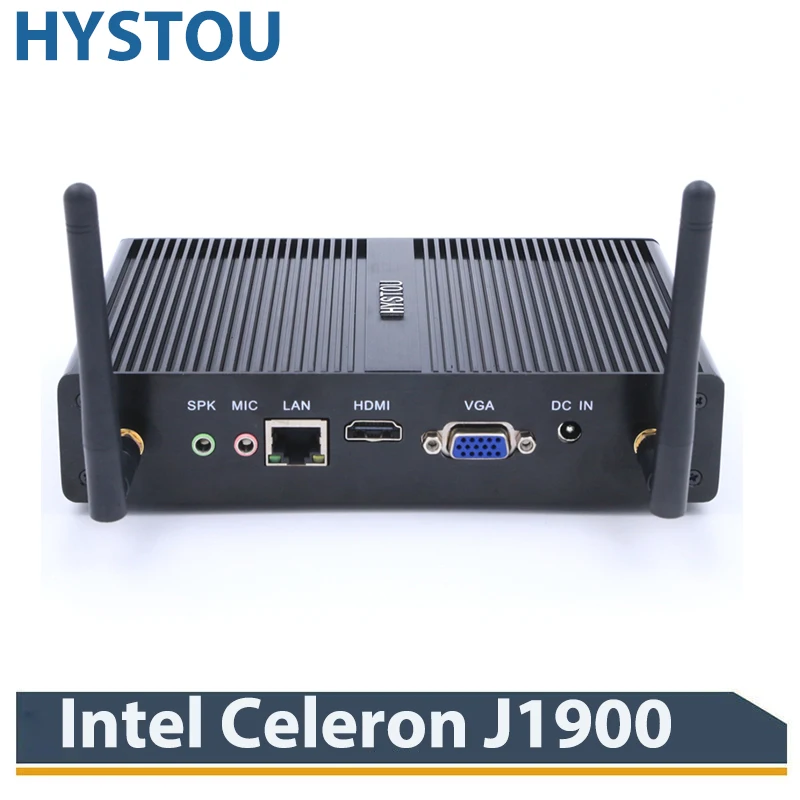 Мини-ПК Intel Celeron J1900 четырехъядерный безвентиляторный мини-ПК с VGA HDMI Win7/8 Linux Ubuntu 1080P