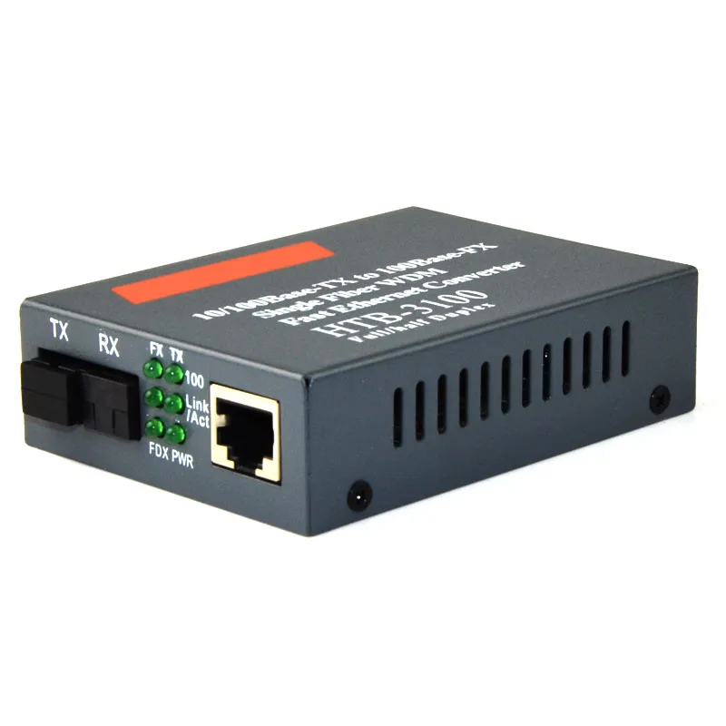 1 пара 10/100 Мбит/с однорежимный конвертер SC Fast Media Ethernet + м оптического волокна 8