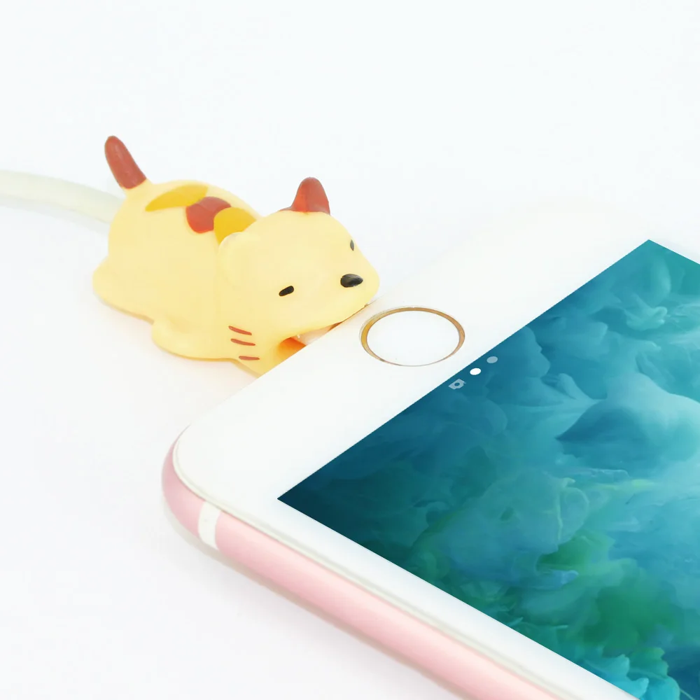 Прекрасный мультфильм зарядный кабель протектор для iPhone iPad Телефон планшеты usb линия зарядки животных стиль кабель укуса Winder Cover