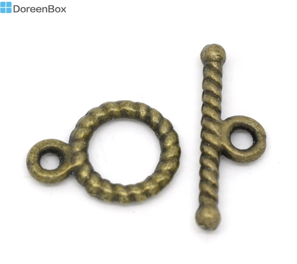 Doreen Box Lovely 50 комплектов бронзовых тоновых рычажных застежек 11x9 мм 12x9 (B14510)|toggle