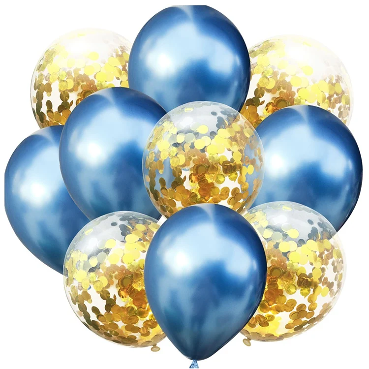 Blue Gold Doriwoo жемчужные металлические конфетти для воздушного шара с днем рождения латексные Свадебные шарики украшения для дня рождения для мальчиков - Цвет: Blue Gold