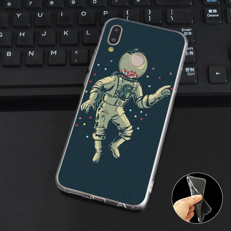 DREAMFOX M163 астронавт Космос Путешествия Мягкий ТПУ силиконовый чехол для huawei Honor 6A 6C