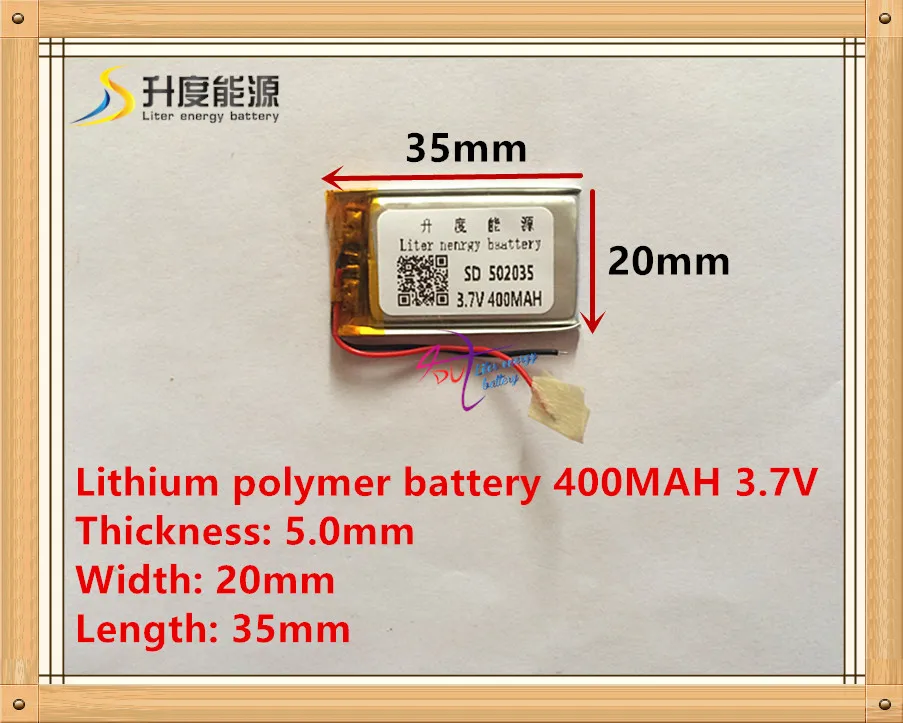 Supply polymer lithium battery 502035 3.7V 052035 400MAH MP3 MP4 MP5 battery bluetooth headset battery (art.: 7a2c3ec9) - 7a2c3ec9