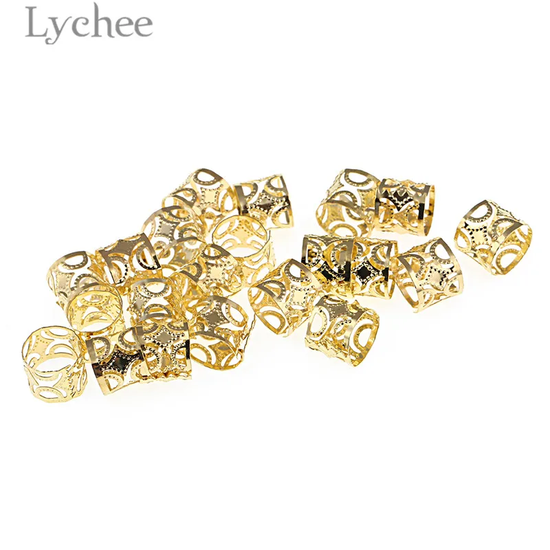 Lychee 20 штук в стиле хип-хоп сплав полые подвязанные лентой с объемной волной