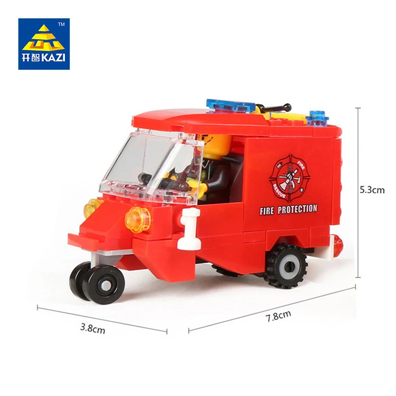KAZI Fire Vehicle конструктор автомобиль вертолет модель строительные блоки Brinquedos
