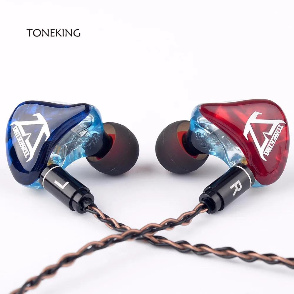 TONEKING T3 Наушники-вкладыши 3 сбалансированные арматурные 3BA HIFI монитор DJ студийные