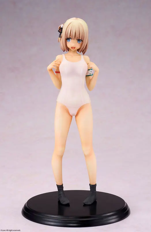 

25cm Anime Action Figure My Railway Q-six Maitetsu Paulette Navy Suit Blue White Swimsuit Ver Model PVC Sexy Adult model T30