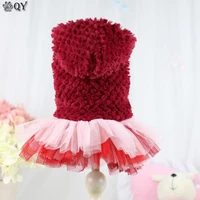 cotton princess party dog dress red purple clothing for dogs pets yorkie maltese chiwawa puppy dog cat pet clothes apparel