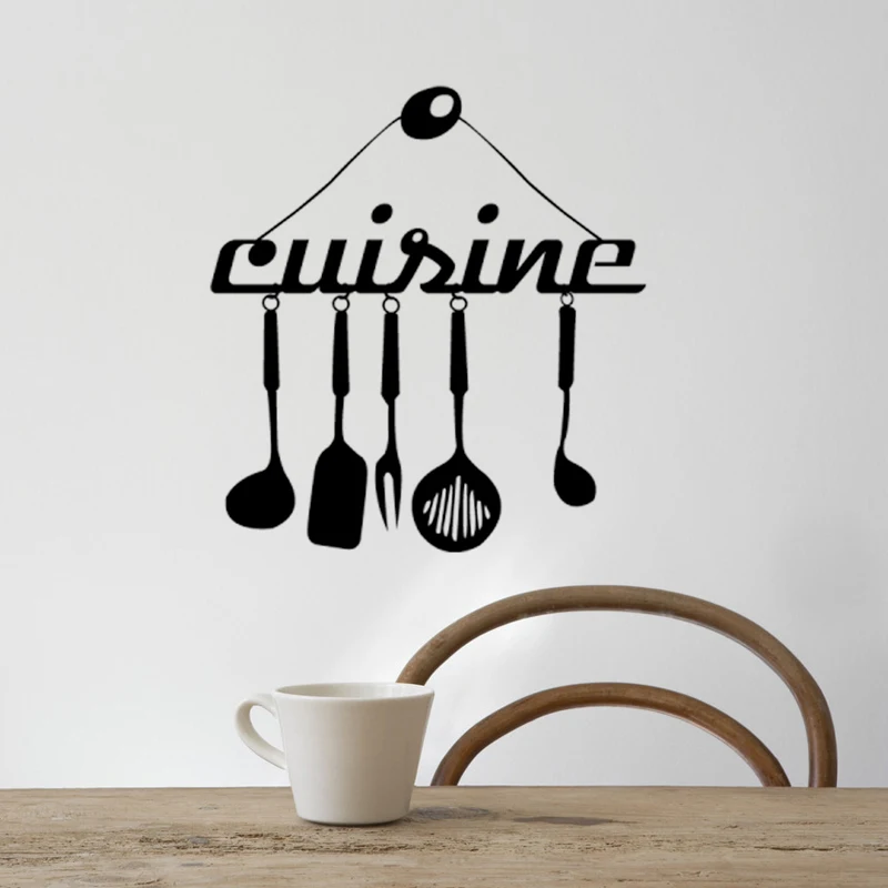 Hot restaurant kitchen utensils home decoration removable wall stickers waterproof wallpaper JG1054 | Дом и сад