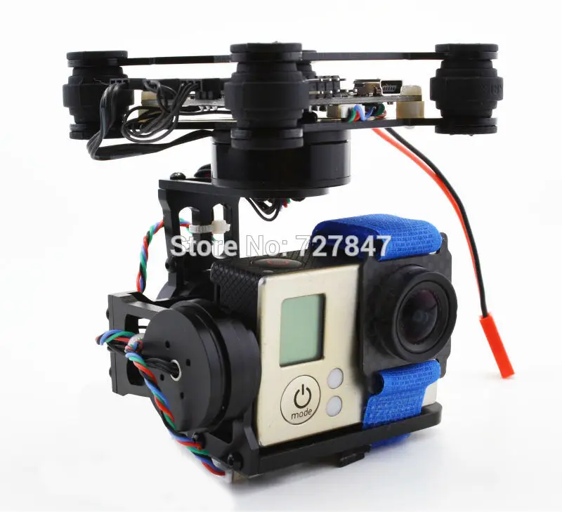 Assembled RTF CNC FPV 3 оси бесщеточный карданный с мотором 2204 2805 и Storm32 контроллер для Walkera X350 Gopro 3 - Цвет: Assembled