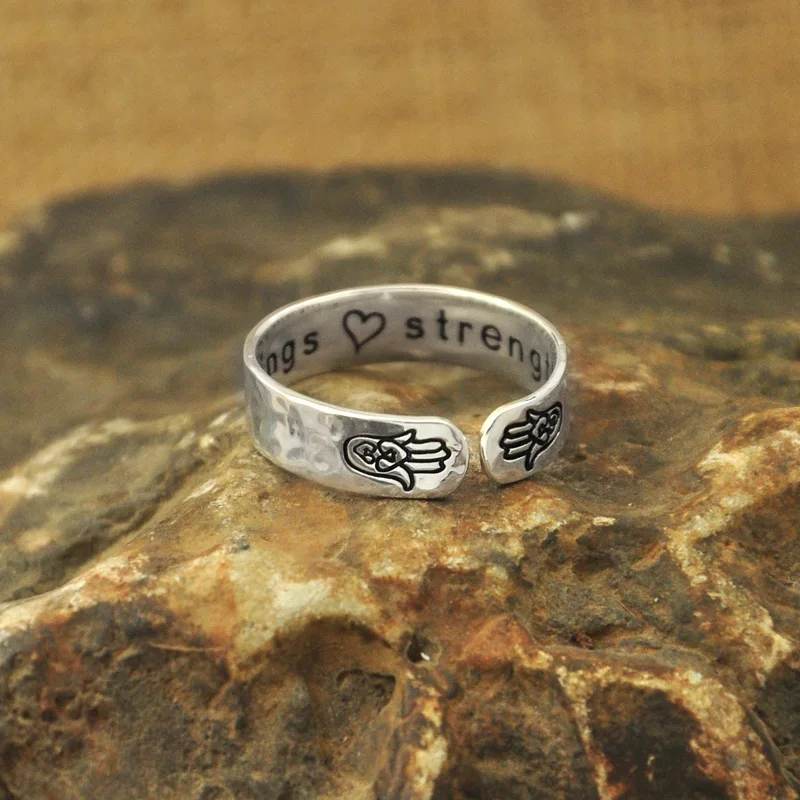 Кольцо для йоги с надписью Hamsa hand ring кольцо секретное сообщение|hand ring|yoga ringring |