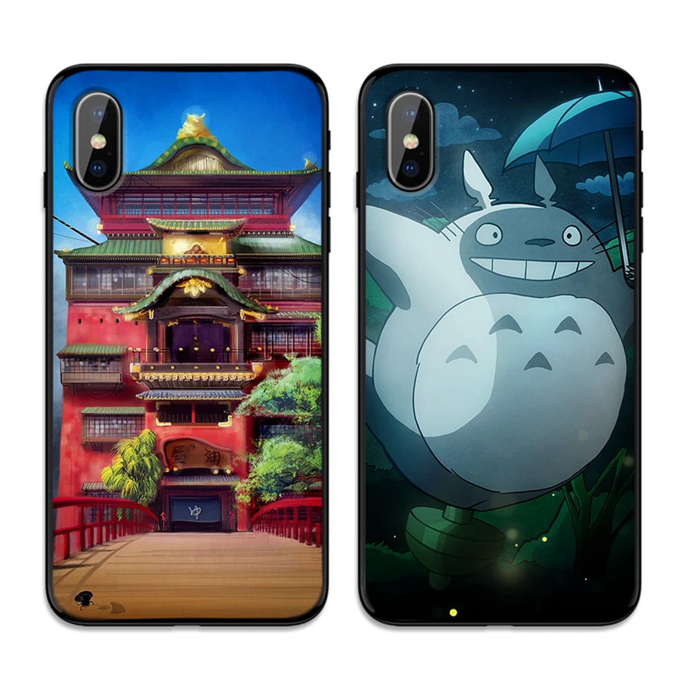 Hayao miyazaki moves a castle Soft TPU Case Cover for Apple iPhone 6 6S 7 8 Plus 5 5S SE X XS MAX XR Silicone Cases | Мобильные