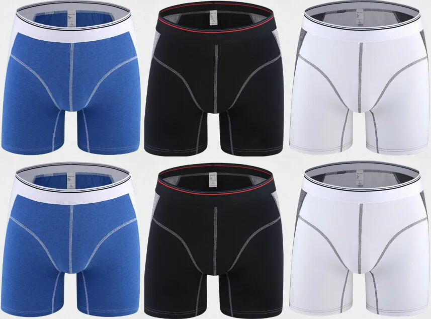 6 Pcs 2494 Mix H39 6 шт./лот, модные, сексуальные, брендовые, хлопковые, мужские боксеры, шорты, мужские боксеры, нижнее белье, удобные, увеличивающие объем, с подтяжками, трусы для полных - Цвет: 6 Pcs 2494 Mix H39