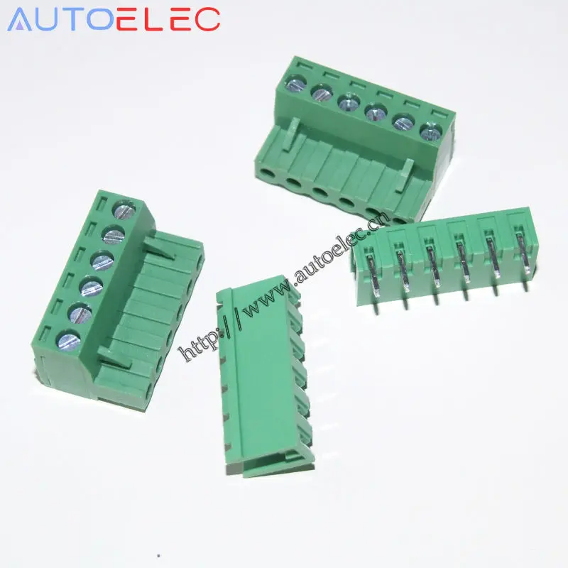 

6Pin Pitch5.08mm PCB Electrical Screw Terminal Block Connector for equipment control system PLC 100sets