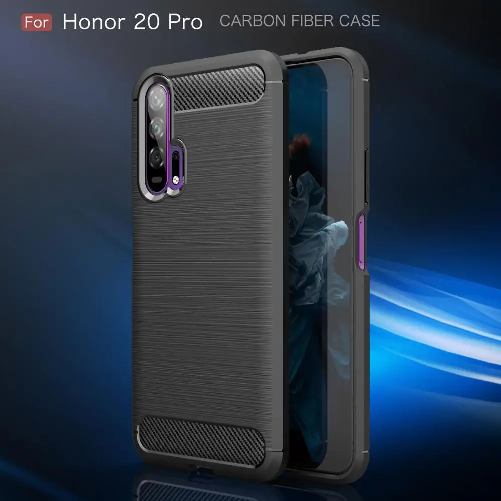 Чехол для honor 20 Pro чехол чехол-бампер из углеродного волокна Huawei Etui | Мобильные