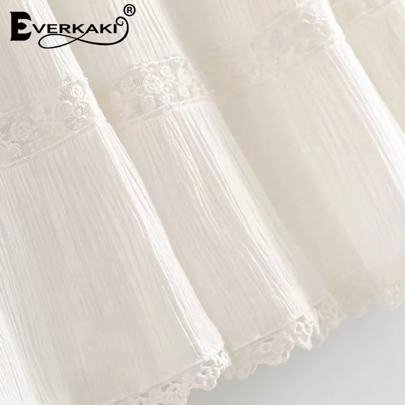 Everkaki открытая кружевная юбка макси женские богемные цыганские Длинные юбки для
