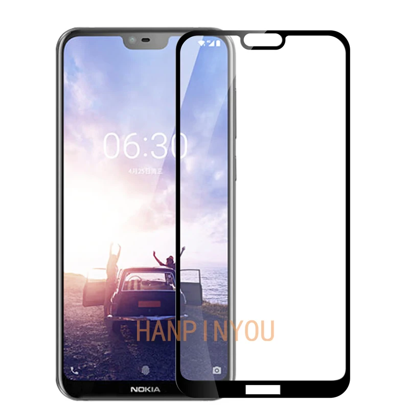 Для Nokia 6 1 Plus/Nokia X6 TA-1099 9H твердость 2.5D полное покрытие закаленная Защитная