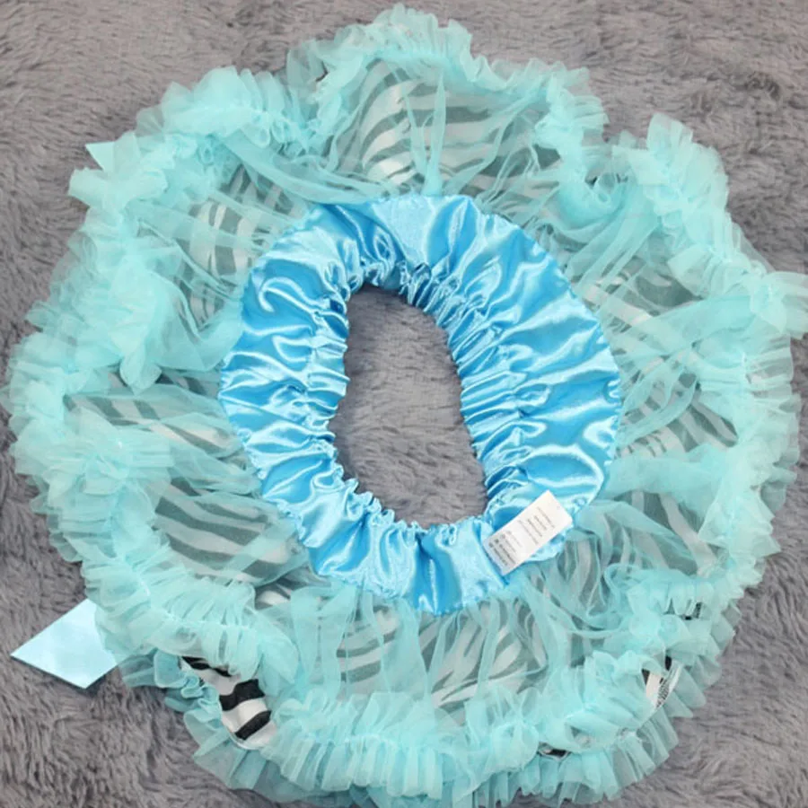 Одежда для маленьких девочек Мини юбка с принтом зебры Юбка пачка малышей Синяя