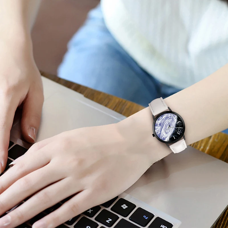 Атмосферные часы с космическим мотивом Vortex повседневные кварцевые кожаным