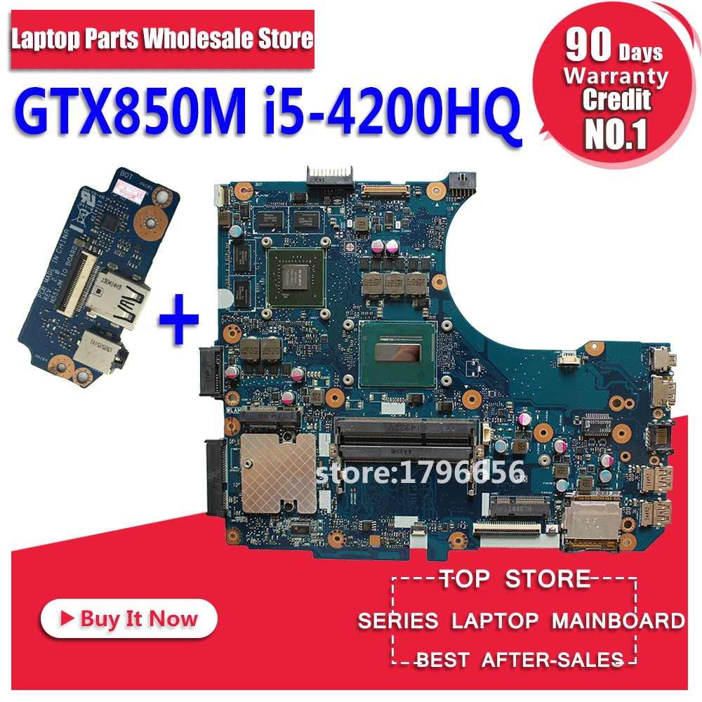 Отправить плату + для For Asus N551JK материнская плата ноутбука N551J G551JK REV2.0 i5 4200H
