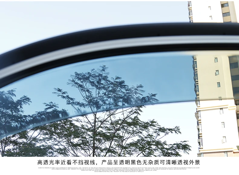 Sun visor High quality PP material car Window Visor Wind Deflector Rain Guard Defletor for LAND CRUISER 2008-2018 | Автомобили и
