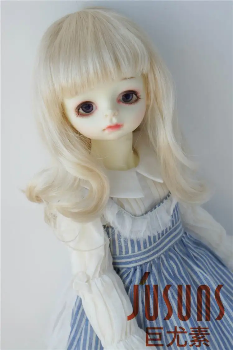 8-9inch Blond SM202 JD045 SD 1/3 BJD кукольные парики модные длинные кудрявые синтетические мохеровые кукольные волосы 8-9 дюймов 9-10 дюймов виниловые и фарфоровые кукольные аксессуары - Цвет: 8-9inch Blond SM202