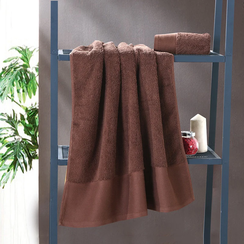 Хлопковое полотенце комплект из 3 предметов однотонное роскошное банное для