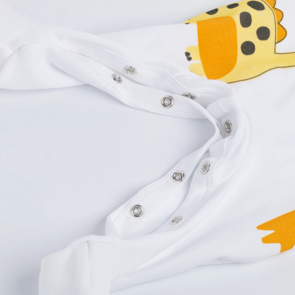 Динозавра детские комбинезоны 2019 для новорожденных футболка мальчиков и девочек