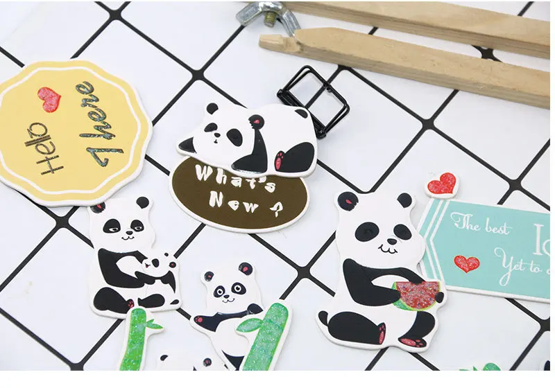 Kawaii Panda мультипликационные наклейки животных декоративные бумажные наклейки Diy дневник в стиле Скрапбукинг Аксессуары для подарок для девочек школа Supplie