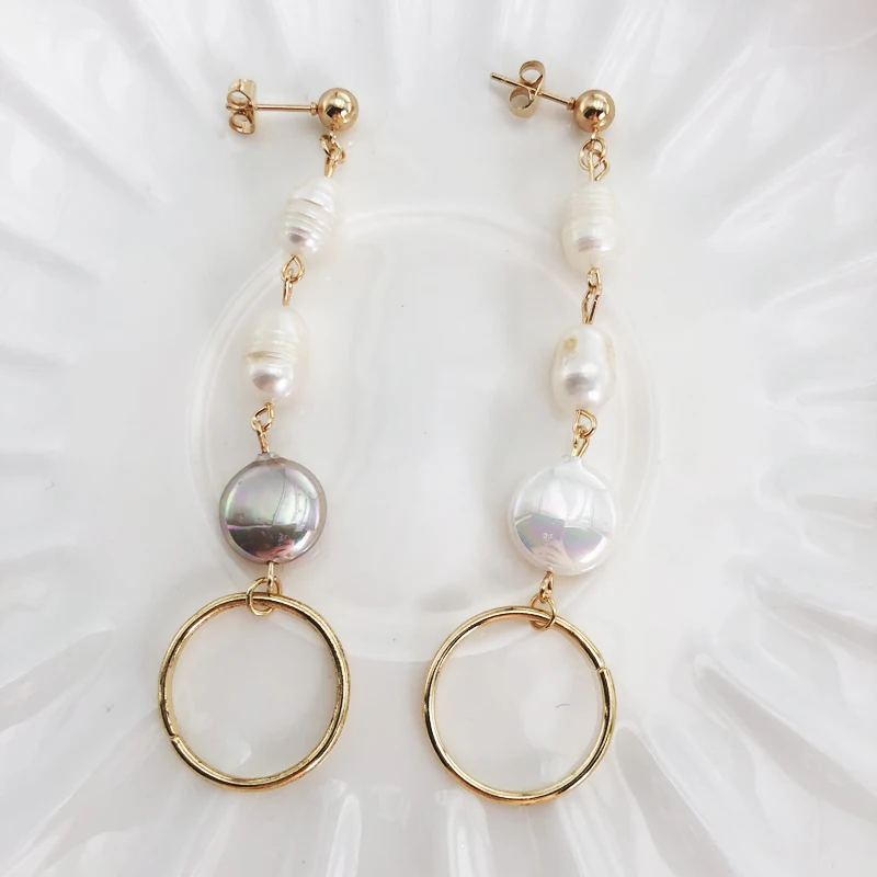 KBJW оригинальные длинные висячие серьги с кисточками для женщин зеркальные