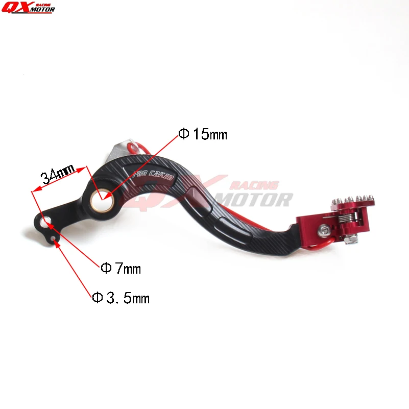 Алюминиевый сплав ЧПУ Заготовка Гибкая педаль тормоза для CRF 250R 10-14 CRF 450R CRF 02-14 Байк мотокросс внедорожный мотоцикл