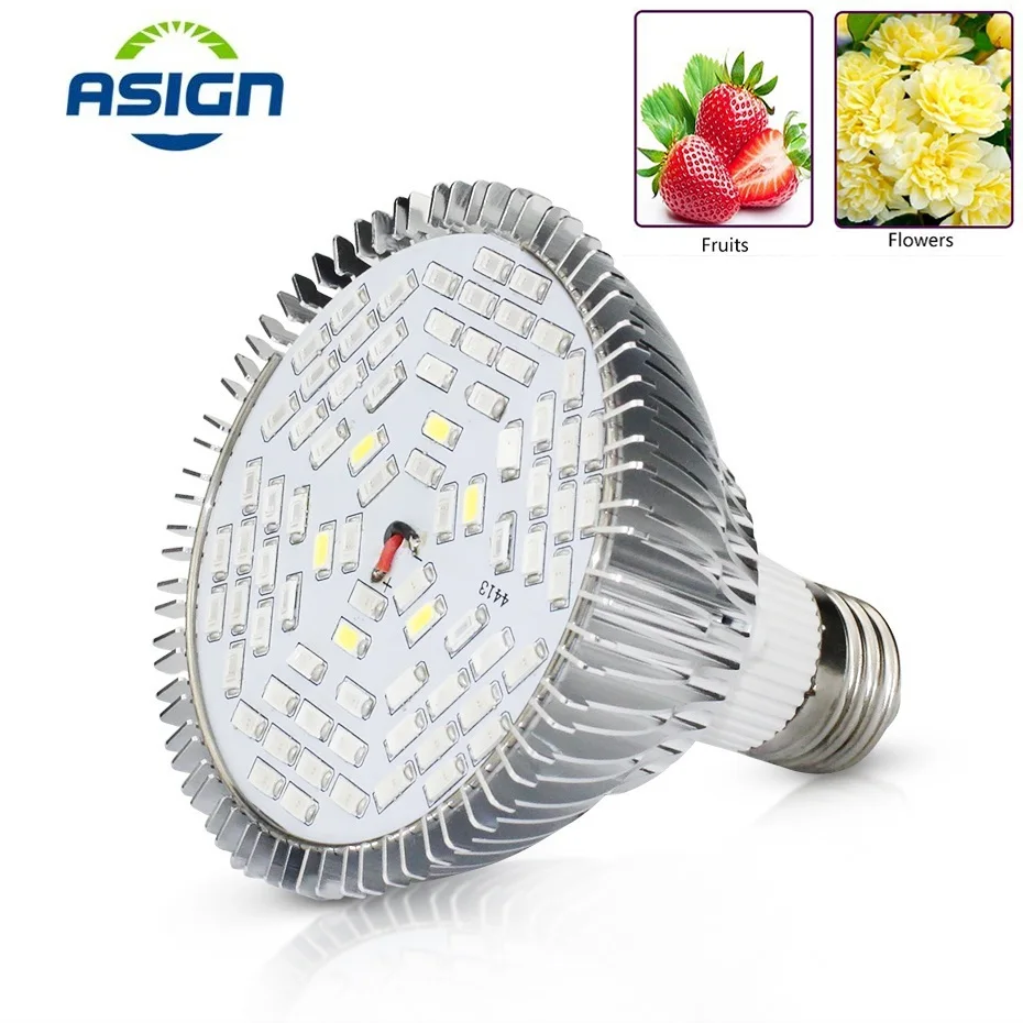 Светодиодные лампы для выращивания полный спектр Fitolampy E27 LED Phyto лампа 5730 SMD 28 40 78 120
