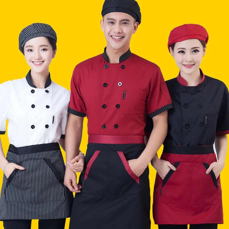 Chef clothing short and long - sleeved summer autumn hotel kitchen uniforms restaurant chef men women working clothes | Тематическая