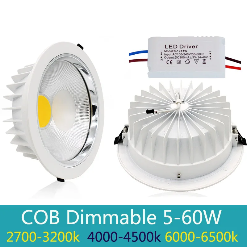 Суперъяркая утопленная люстра светодиодный светильник с регулируемой яркостью