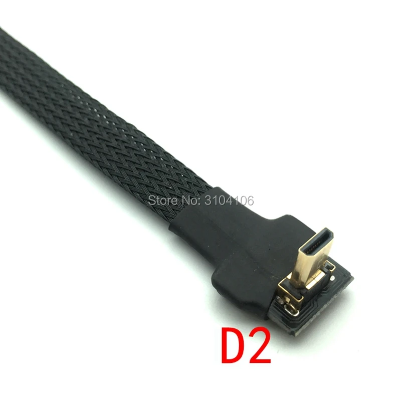 30 см 50 FPC ленточный плоский Micro HDMI совместимый тип D экранированный FPV кабель для HD