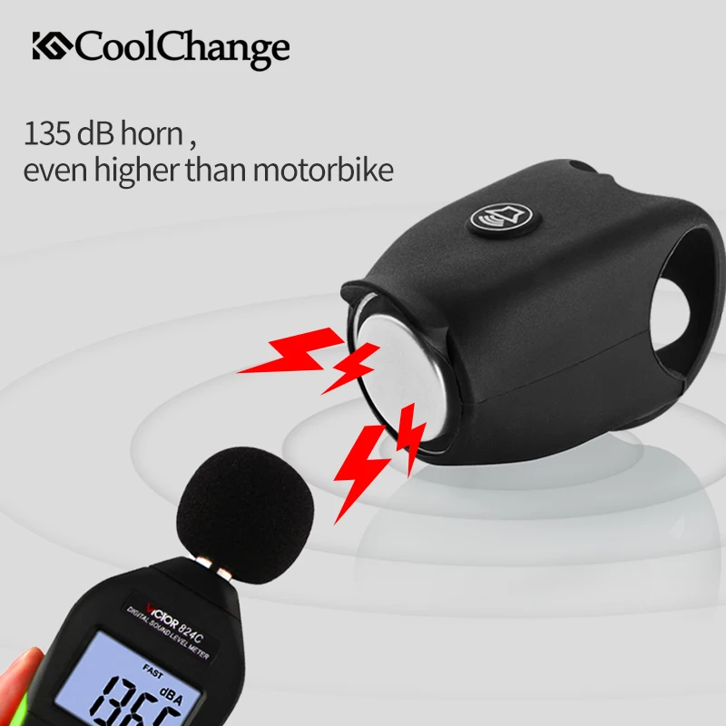 Велосипедный звуковой сигнал CoolChange водонепроницаемый 110 дБ ультралегкий