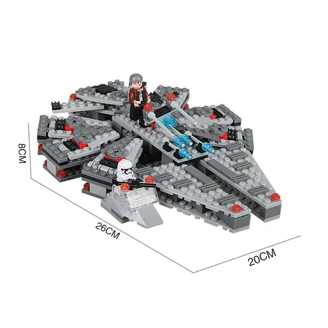 260PCS Without Box 05007 05142 Модель "Звездные войны", строительные блоки, фигурка сокола миллениума, совместимая с 7921" Звездные войны", Подарочные игрушки для детей - Цвет: 260PCS Without Box