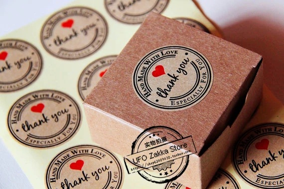 

360pcs Creative DIY Multifunction Kraft Sticker for Handmade Products Stationery Sticker round Lable for Gifts 3.8*3.8cm