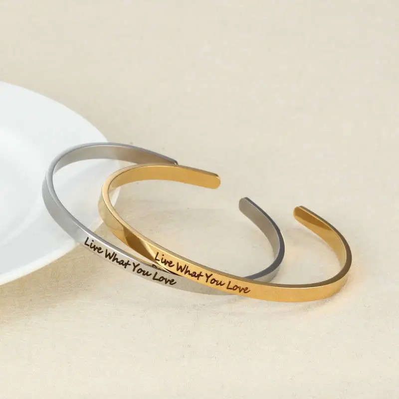 Модный набор шрифтов из нержавеющей стали с гравировкой и вдохновляющими