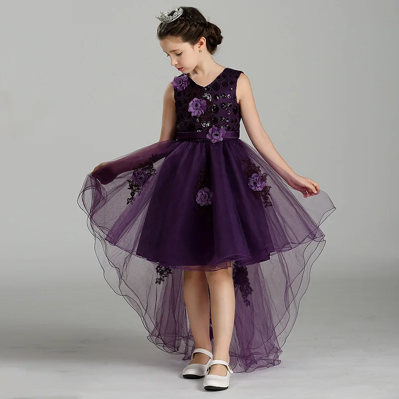 BAHEMAMI девушка Dress2018 Детская одежда хвост платье для девочек в цветочек свадебный