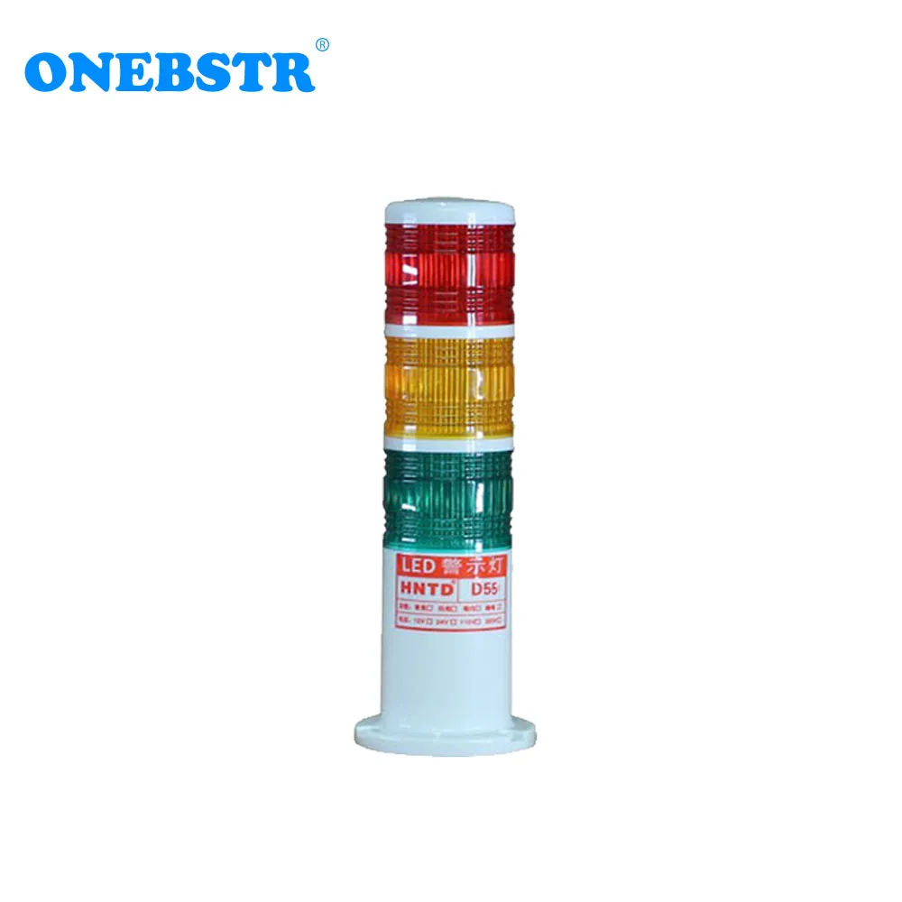Hntd Sinal de Led 24v Indicador de Luz de Advertência Semaphores Td55 tipo Barril Cores Frequentemente Brilhante Cnc Lâmpada de Ferramentas