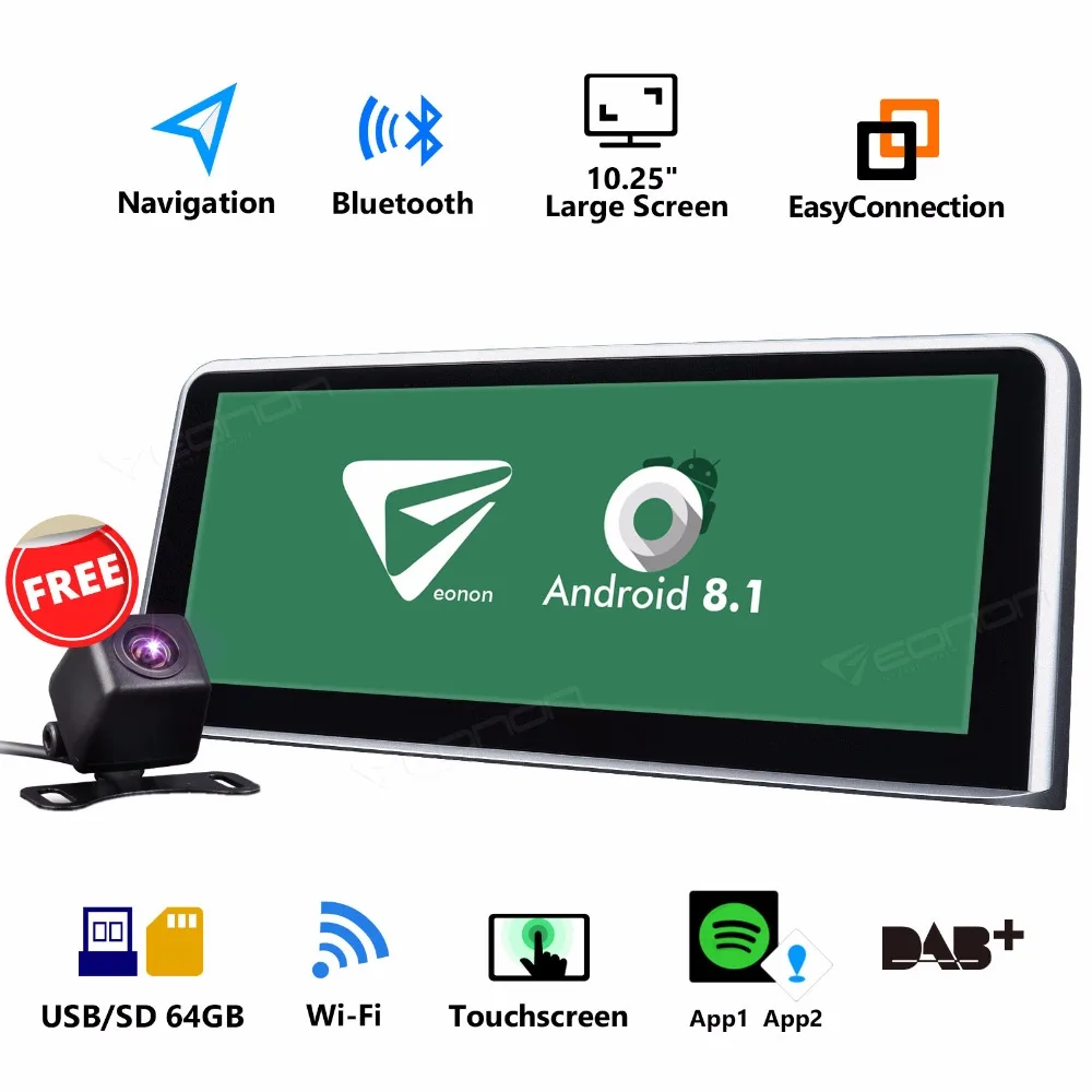 Rear Camera + GA9203NB Android 8.1 2GB RAM For BMW 2013-2017 F30 F32 328i 428i 10.25&quot Car Stereo GPS Navigation Bluetooth | Автомобили