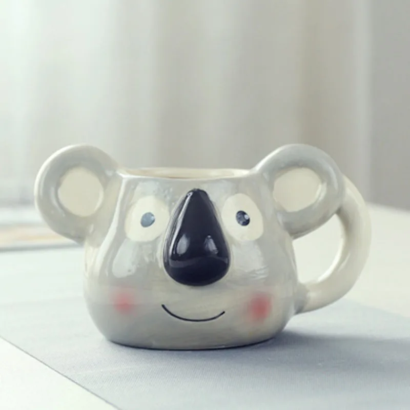 9 Новая 3D креативная Рождественская кофейная кружка дорожная кофейная чашка керамические фарфоровые чашки для кофе чашки для молока и чая и кружки милый носорог кружка - Цвет: 9