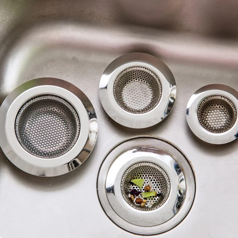 Три размера из нержавеющей стали волосы в ванной Catcher пробка душ для сливного