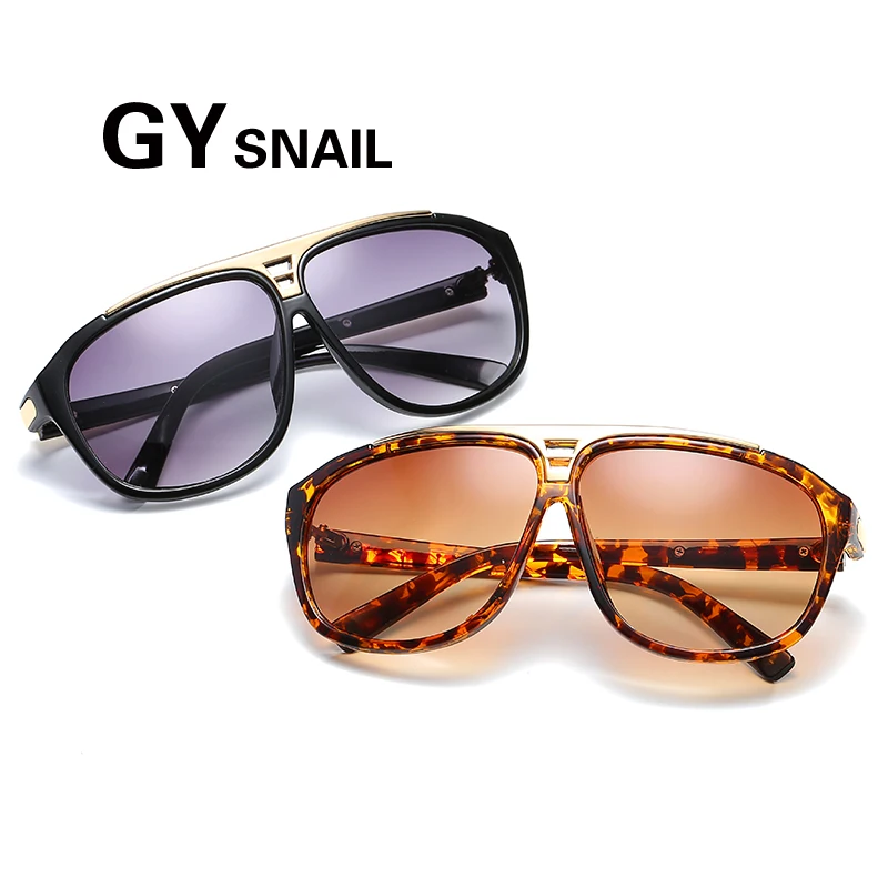 Солнцезащитные очки GYsnail большие квадратные в черной оправе для мужчин и женщин