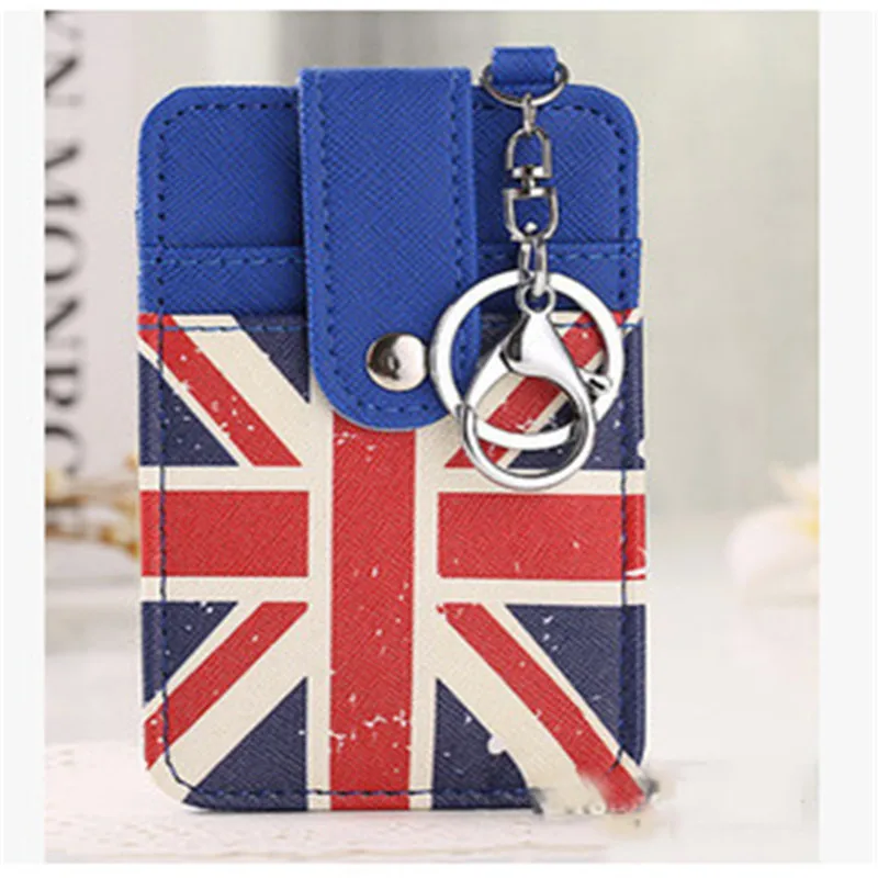 Для женщин Бизнес Card Кожаный Кошелек Симпатичный автобус карты и ID Держатели