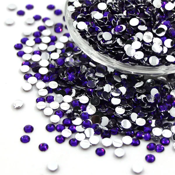 Violet 1000 шт, стразы из смолы, круглые, 4 мм, камни и кристаллы для одежды, телефона, наклейки, алмазное сверло для рукоделия, аксессуары для женщин - Цвет: Violet